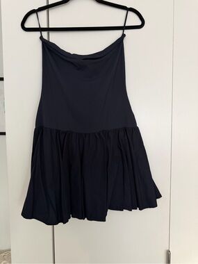 Aritzia Navy Blue Flared Mini Dress